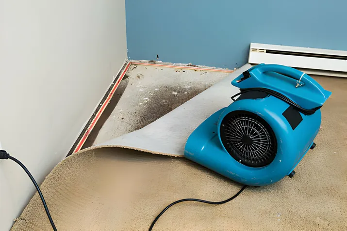 Professional Water Damage Restoration Equipment in Use by KKRestore