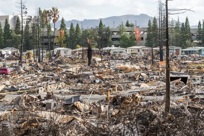 Aftermath of Sonoma Wild-fire Damage Awaiting Restoration and Support from KKRestore